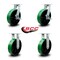 Service Caster 10 Inch Heavy Duty Green Poly on Cast Iron Wheel Caster Brakes 2 Rigid SCC, 2PK SCC-KP92S1030-PUR-GB-SLB-2-R-2 - alternate 1